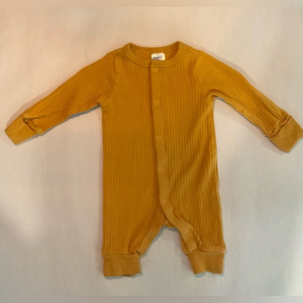 Long sleeve thermal full length newborn onesie